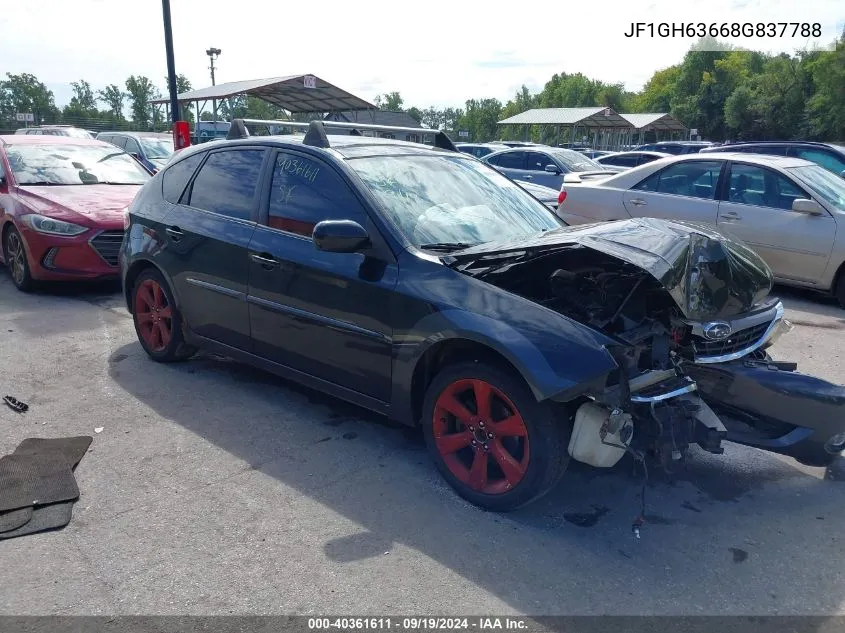 2008 Subaru Impreza Outback Sport VIN: JF1GH63668G837788 Lot: 40361611