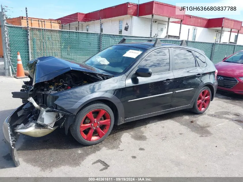 2008 Subaru Impreza Outback Sport VIN: JF1GH63668G837788 Lot: 40361611