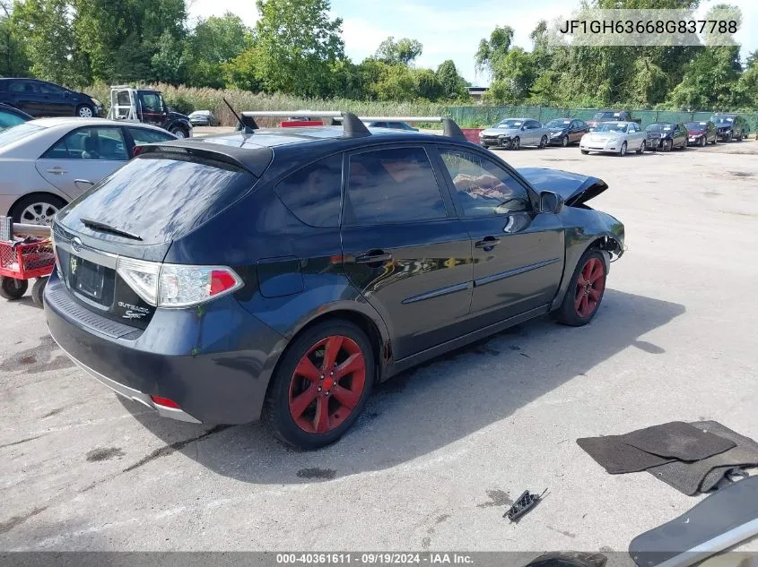 2008 Subaru Impreza Outback Sport VIN: JF1GH63668G837788 Lot: 40361611