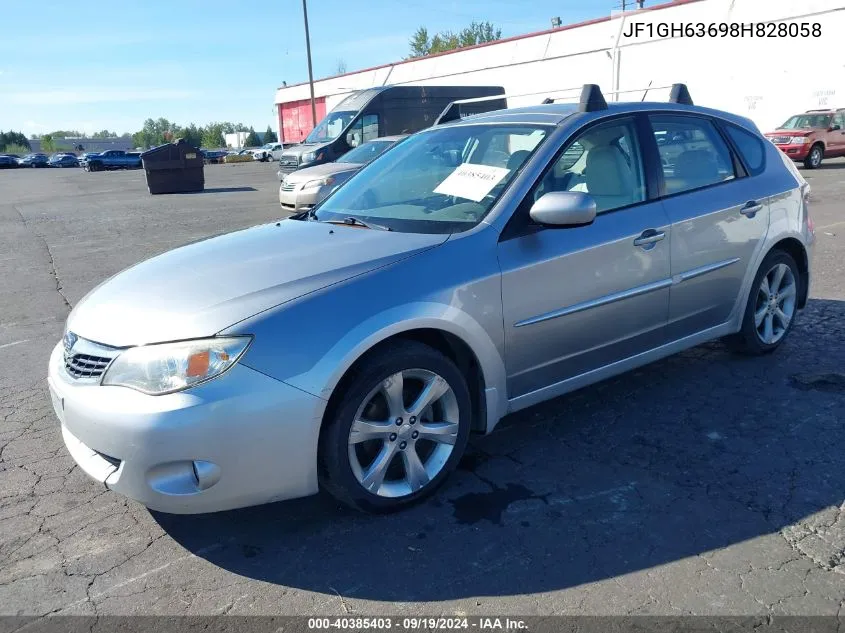 2008 Subaru Impreza Outback Sport VIN: JF1GH63698H828058 Lot: 40385403