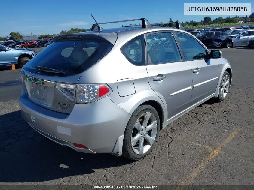 2008 Subaru Impreza Outback Sport VIN: JF1GH63698H828058 Lot: 40385403