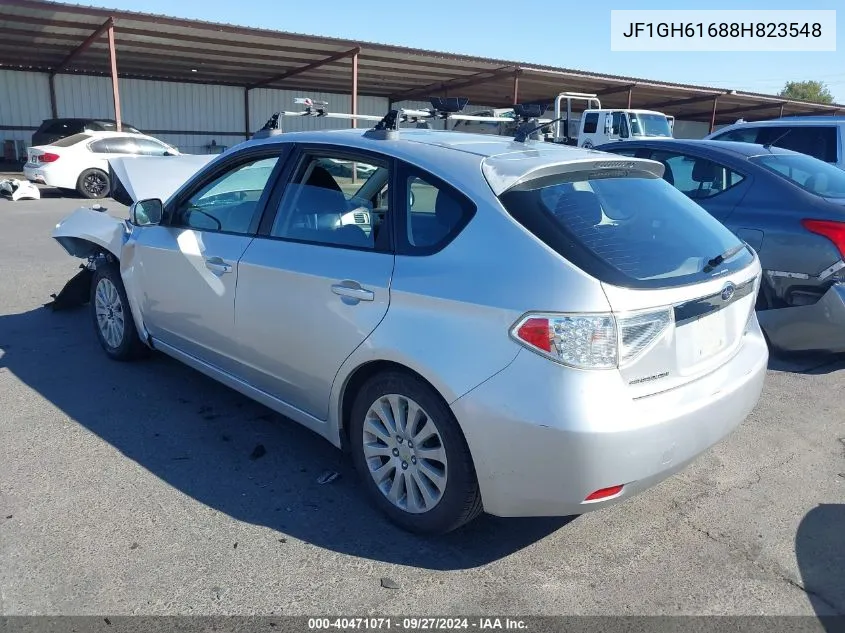 2008 Subaru Impreza 2.5I VIN: JF1GH61688H823548 Lot: 40471071