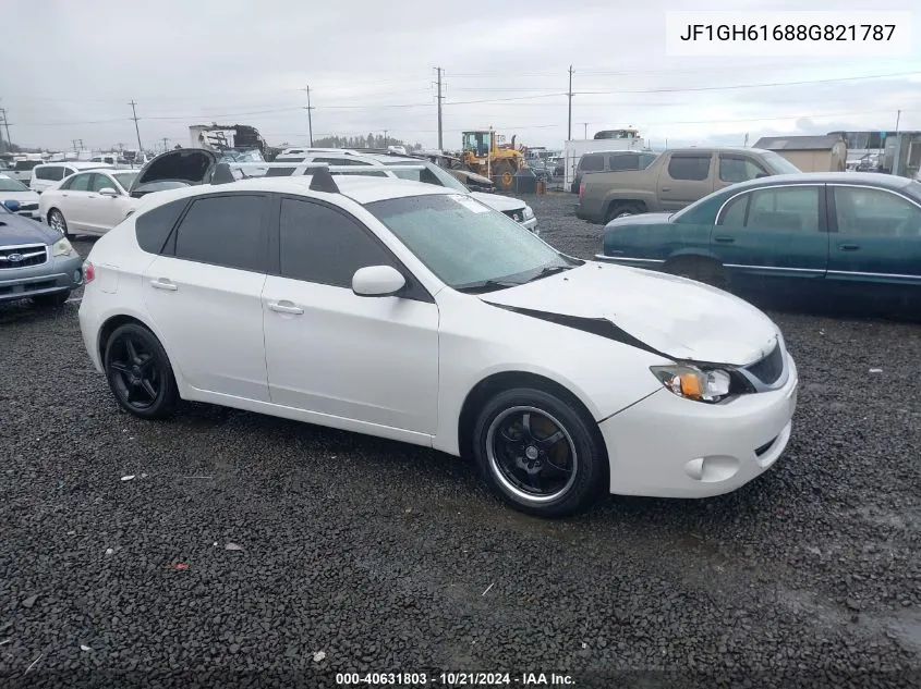 2008 Subaru Impreza 2.5I VIN: JF1GH61688G821787 Lot: 40631803