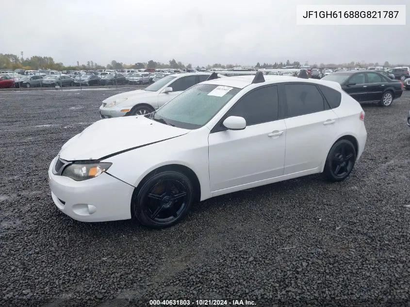 2008 Subaru Impreza 2.5I VIN: JF1GH61688G821787 Lot: 40631803