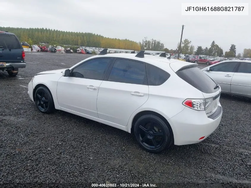 2008 Subaru Impreza 2.5I VIN: JF1GH61688G821787 Lot: 40631803