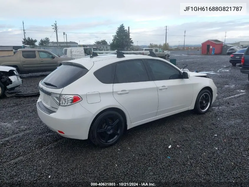 2008 Subaru Impreza 2.5I VIN: JF1GH61688G821787 Lot: 40631803