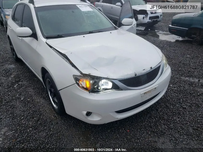 2008 Subaru Impreza 2.5I VIN: JF1GH61688G821787 Lot: 40631803