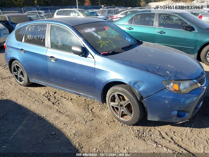 2008 Subaru Impreza 2.5I VIN: JF1GH61638H833968 Lot: 40636565