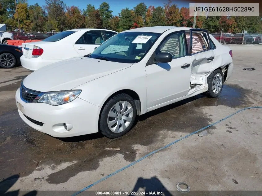 2008 Subaru Impreza 2.5I VIN: JF1GE61628H502890 Lot: 40638481