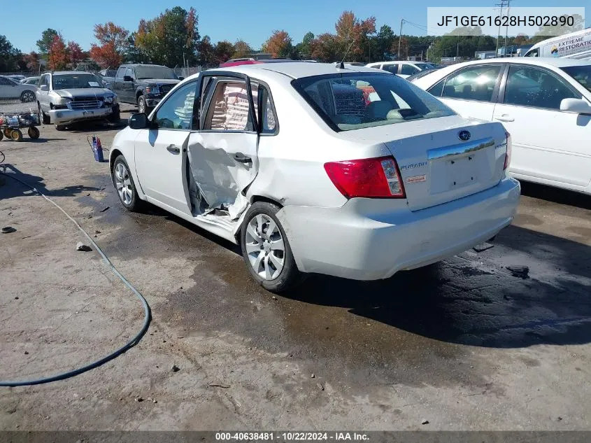 2008 Subaru Impreza 2.5I VIN: JF1GE61628H502890 Lot: 40638481