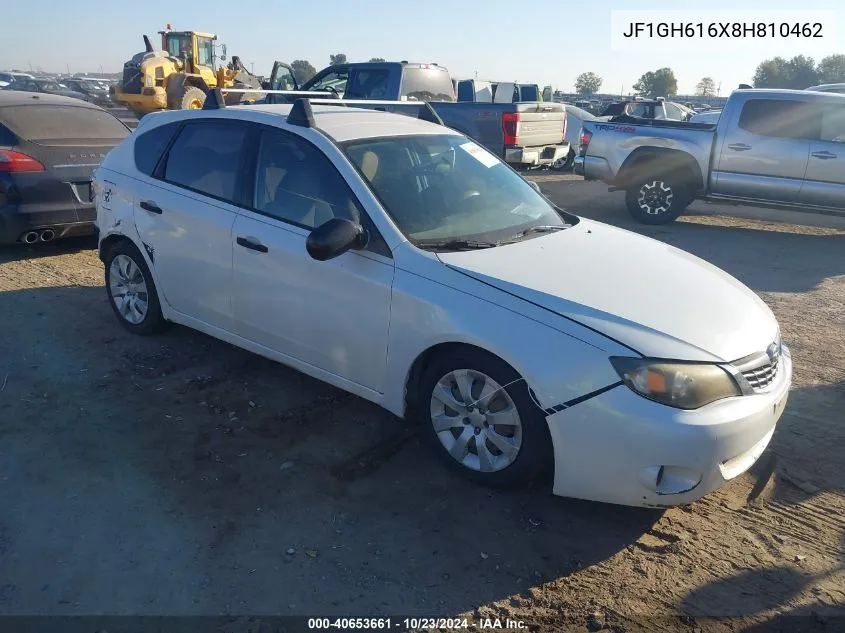 2008 Subaru Impreza 2.5I VIN: JF1GH616X8H810462 Lot: 40653661