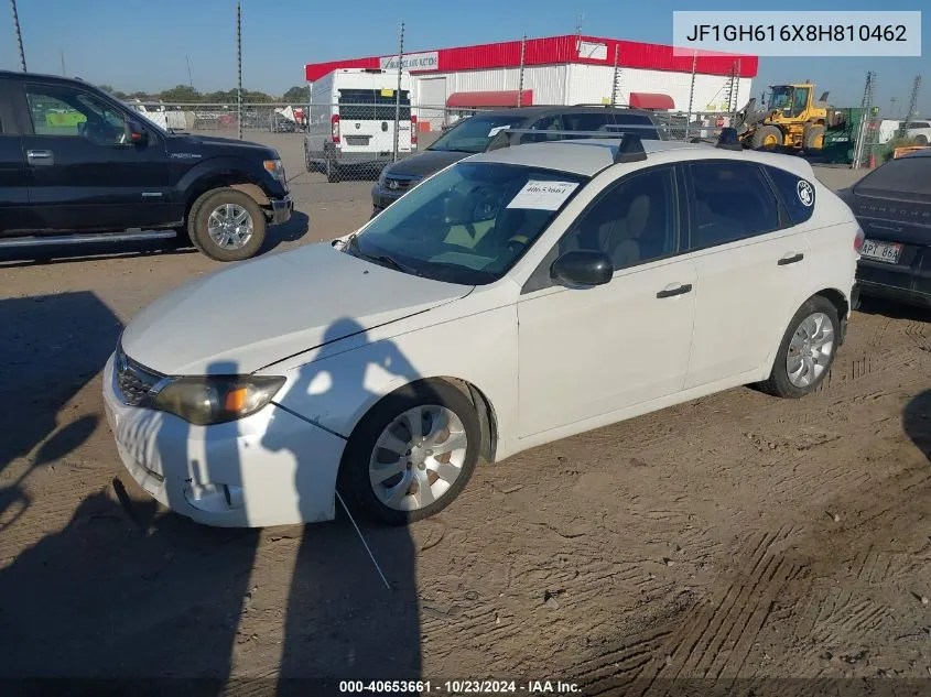 2008 Subaru Impreza 2.5I VIN: JF1GH616X8H810462 Lot: 40653661