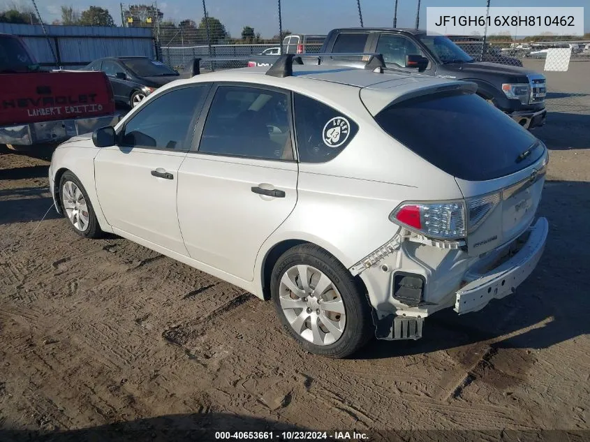 2008 Subaru Impreza 2.5I VIN: JF1GH616X8H810462 Lot: 40653661