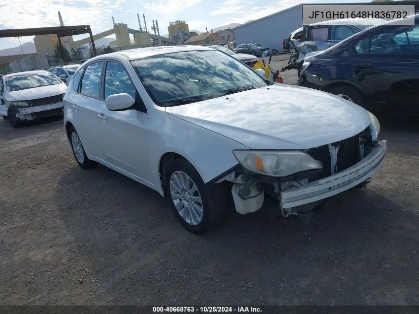 2008 Subaru Impreza 2.5I VIN: JF1GH61648H836782 Lot: 40668763