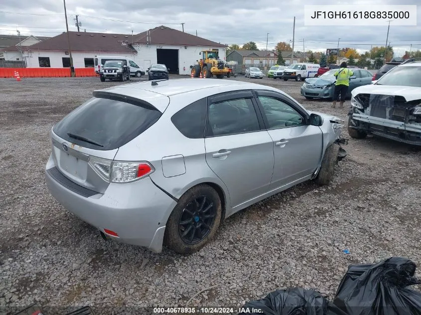 2008 Subaru Impreza 2.5I VIN: JF1GH61618G835000 Lot: 40678935