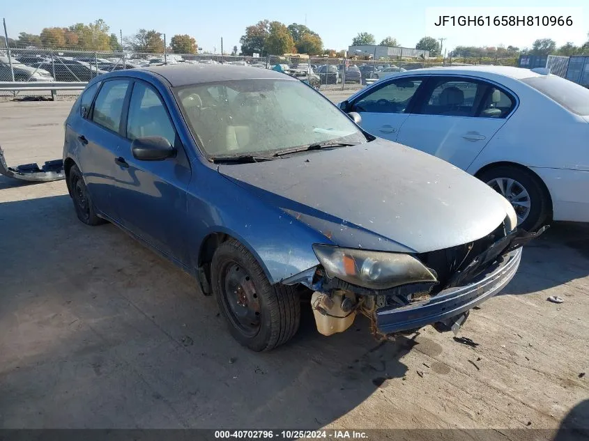 2008 Subaru Impreza 2.5I VIN: JF1GH61658H810966 Lot: 40702796