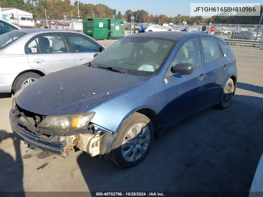 2008 Subaru Impreza 2.5I VIN: JF1GH61658H810966 Lot: 40702796