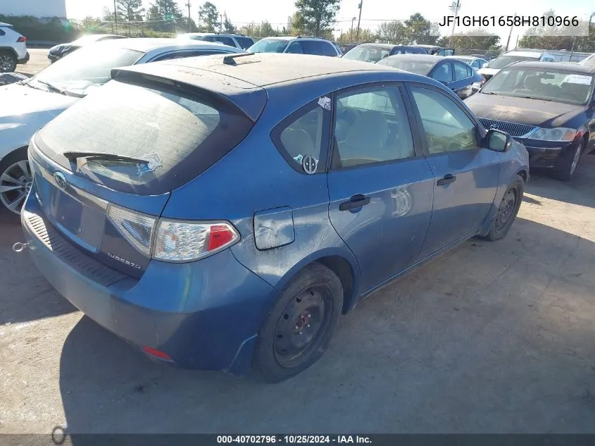 2008 Subaru Impreza 2.5I VIN: JF1GH61658H810966 Lot: 40702796