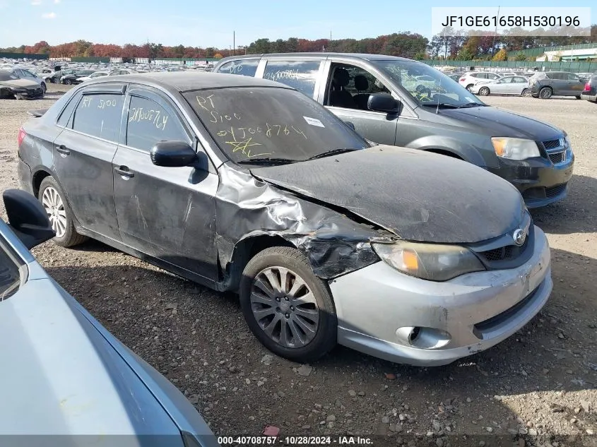 2008 Subaru Impreza 2.5I VIN: JF1GE61658H530196 Lot: 40708757