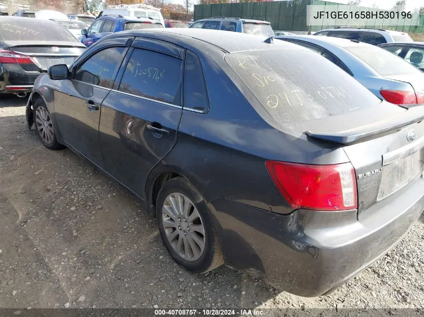 2008 Subaru Impreza 2.5I VIN: JF1GE61658H530196 Lot: 40708757