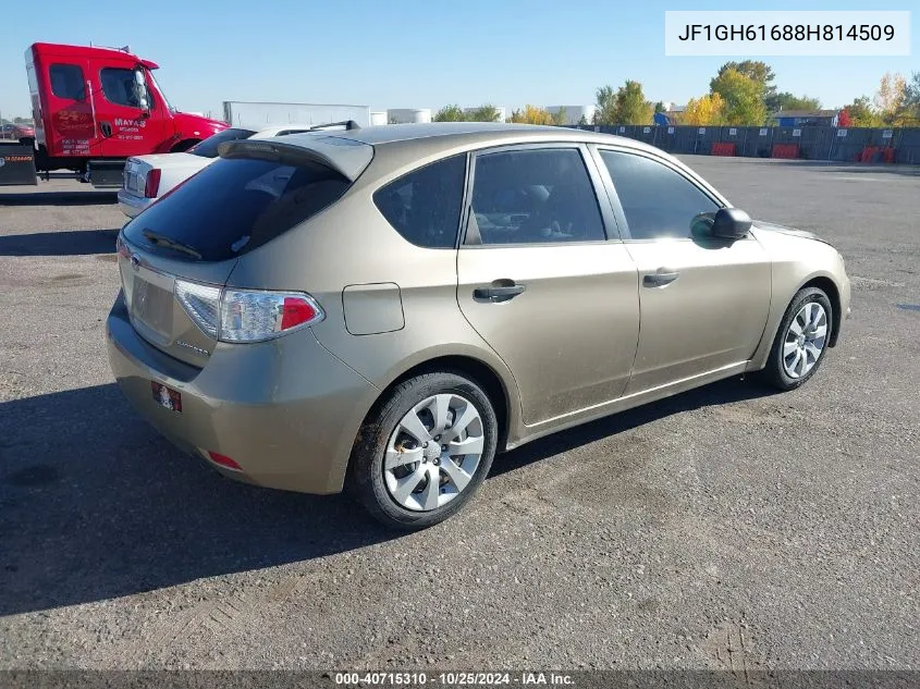 2008 Subaru Impreza 2.5I VIN: JF1GH61688H814509 Lot: 40715310