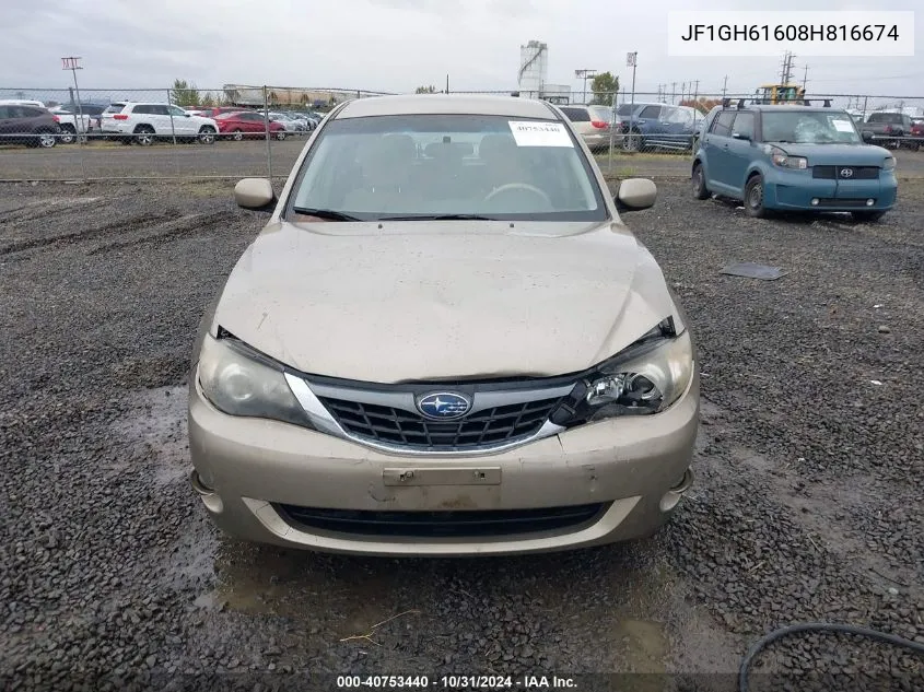 2008 Subaru Impreza Wagon (Natl) I W/Premium Pkg VIN: JF1GH61608H816674 Lot: 40753440