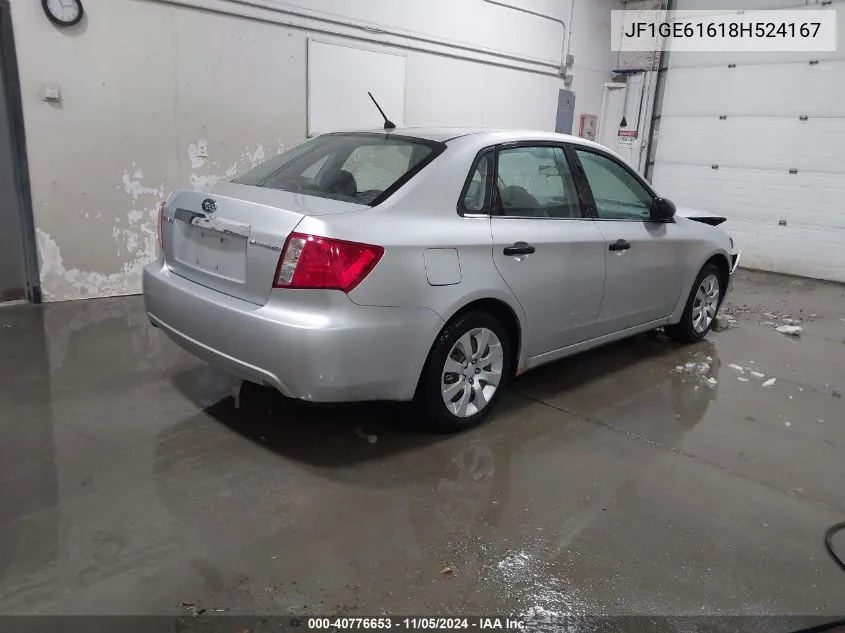 2008 Subaru Impreza 2.5I VIN: JF1GE61618H524167 Lot: 40776653