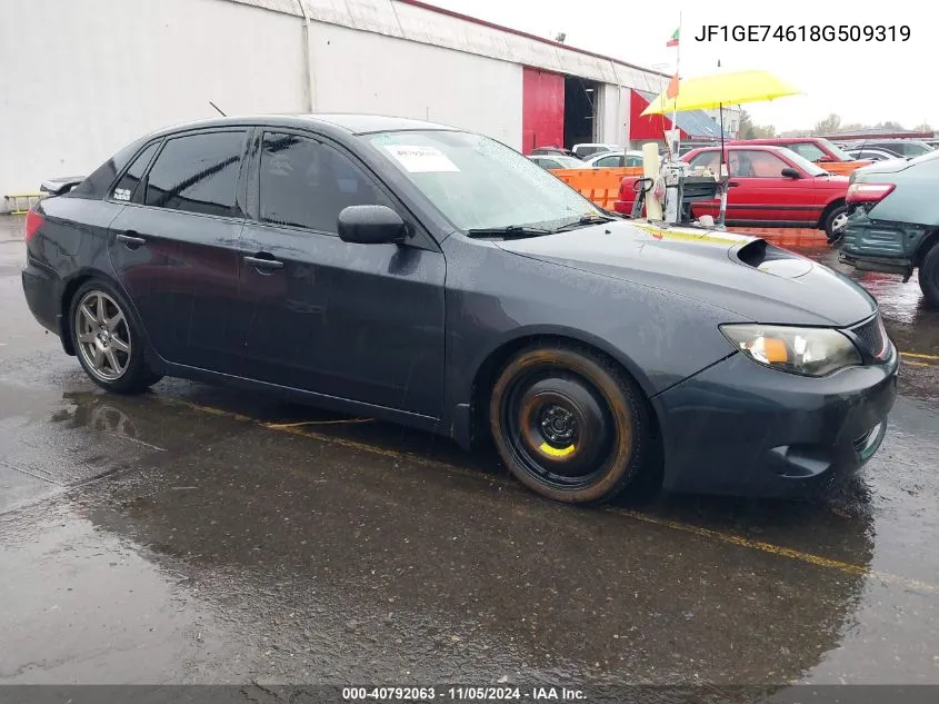 2008 Subaru Impreza Wrx VIN: JF1GE74618G509319 Lot: 40792063