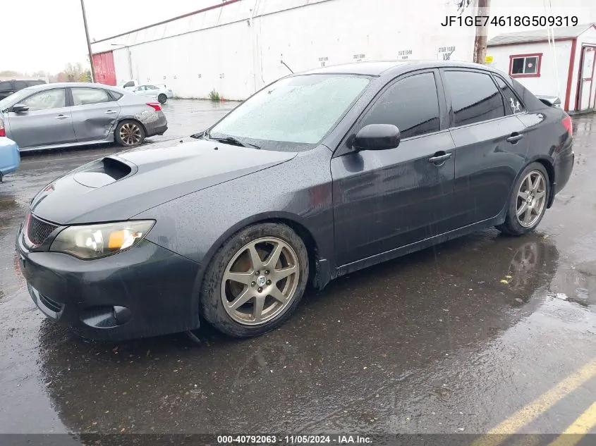 2008 Subaru Impreza Wrx VIN: JF1GE74618G509319 Lot: 40792063