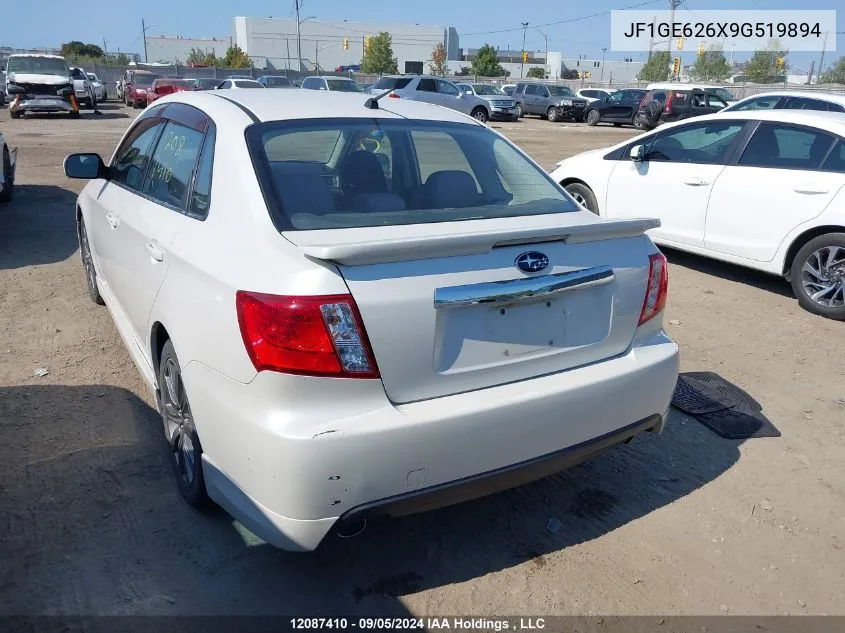 2009 Subaru Impreza VIN: JF1GE626X9G519894 Lot: 12087410