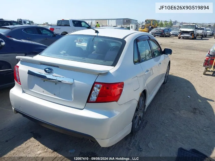 2009 Subaru Impreza VIN: JF1GE626X9G519894 Lot: 12087410