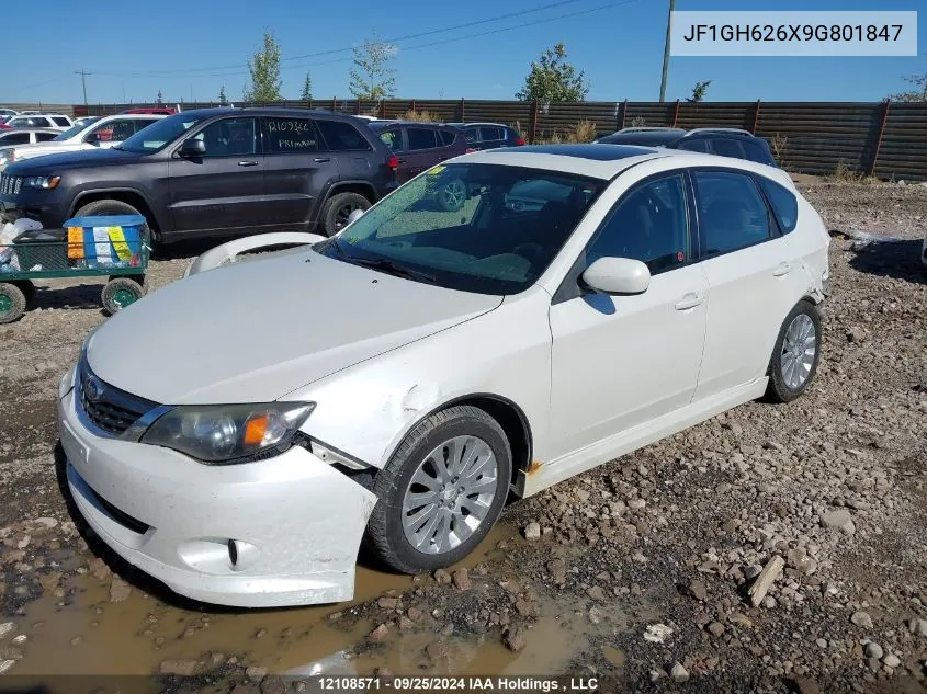 2009 Subaru Impreza 2.5I VIN: JF1GH626X9G801847 Lot: 12108571