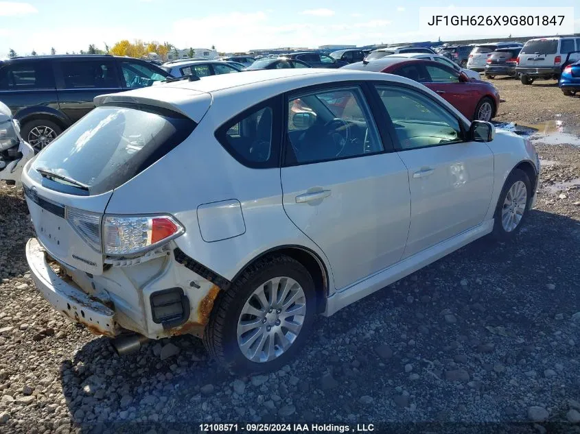 2009 Subaru Impreza 2.5I VIN: JF1GH626X9G801847 Lot: 12108571