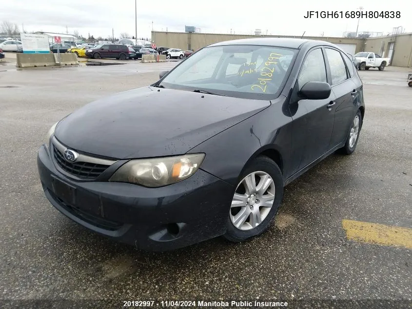 2009 Subaru Impreza 2.5I VIN: JF1GH61689H804838 Lot: 20182997