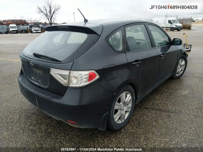 2009 Subaru Impreza 2.5I VIN: JF1GH61689H804838 Lot: 20182997