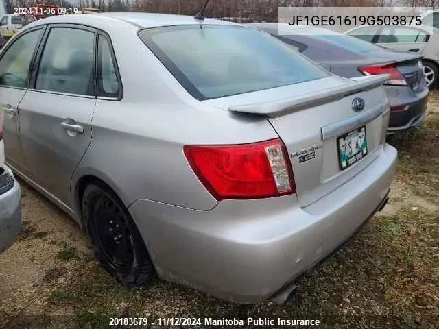 2009 Subaru Impreza 2.5I VIN: JF1GE61619G503875 Lot: 20183679