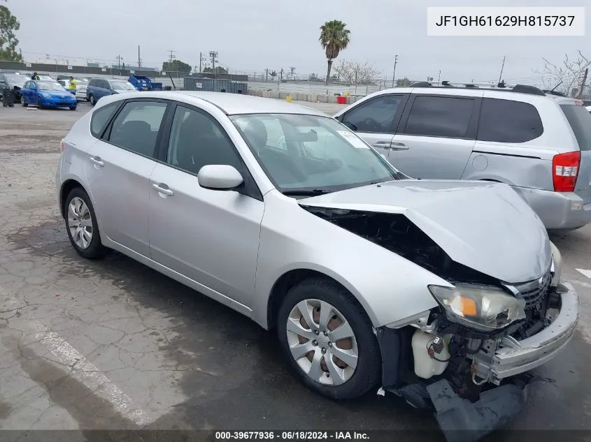 2009 Subaru Impreza 2.5I VIN: JF1GH61629H815737 Lot: 39677936