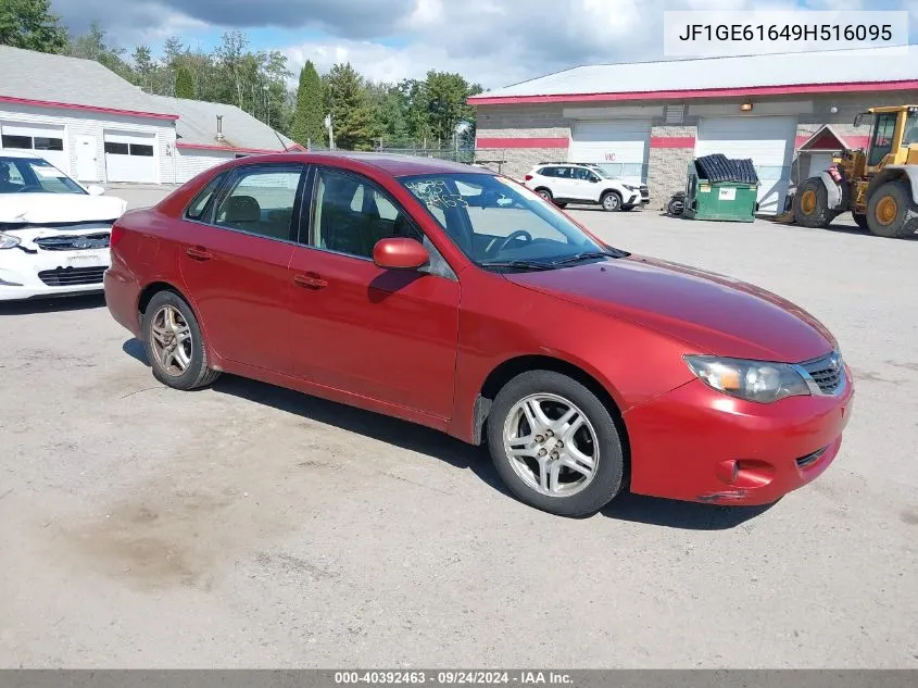 2009 Subaru Impreza 2.5I VIN: JF1GE61649H516095 Lot: 40392463