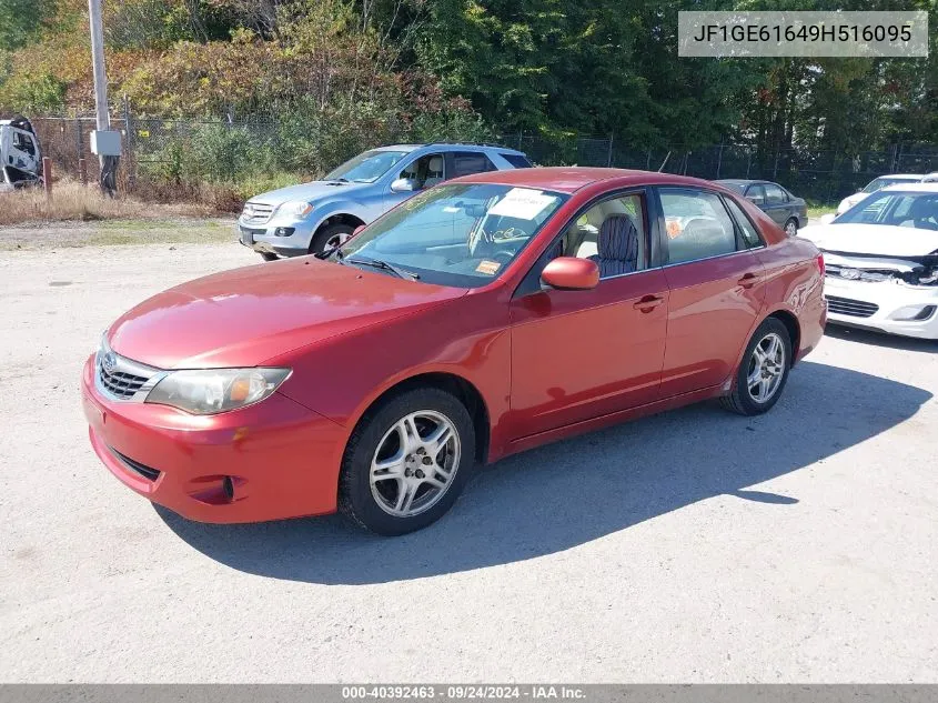 2009 Subaru Impreza 2.5I VIN: JF1GE61649H516095 Lot: 40392463