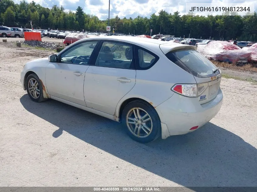 2009 Subaru Impreza 2.5I VIN: JF1GH61619H812344 Lot: 40408599