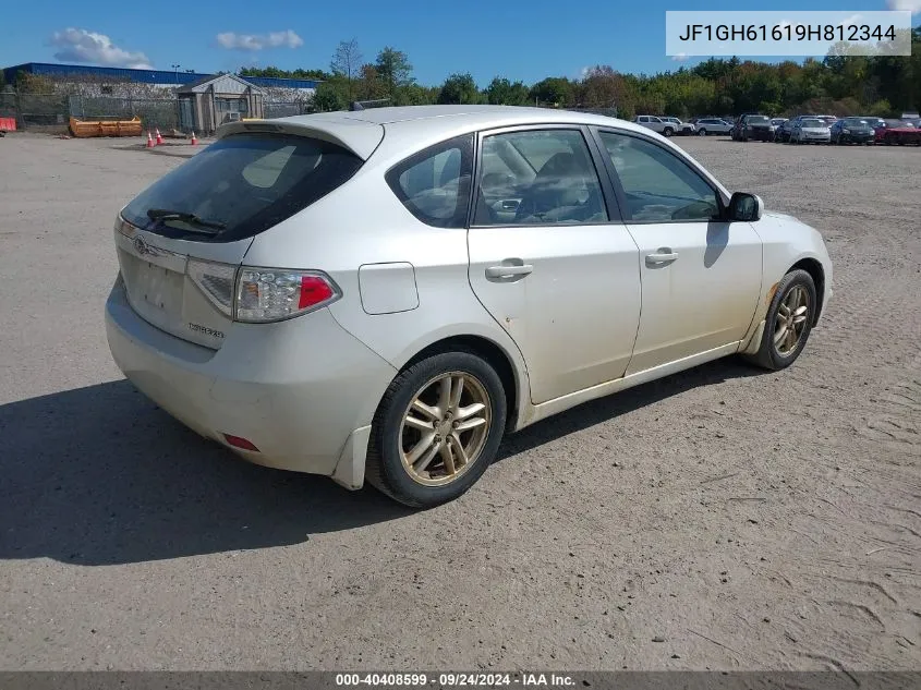 2009 Subaru Impreza 2.5I VIN: JF1GH61619H812344 Lot: 40408599