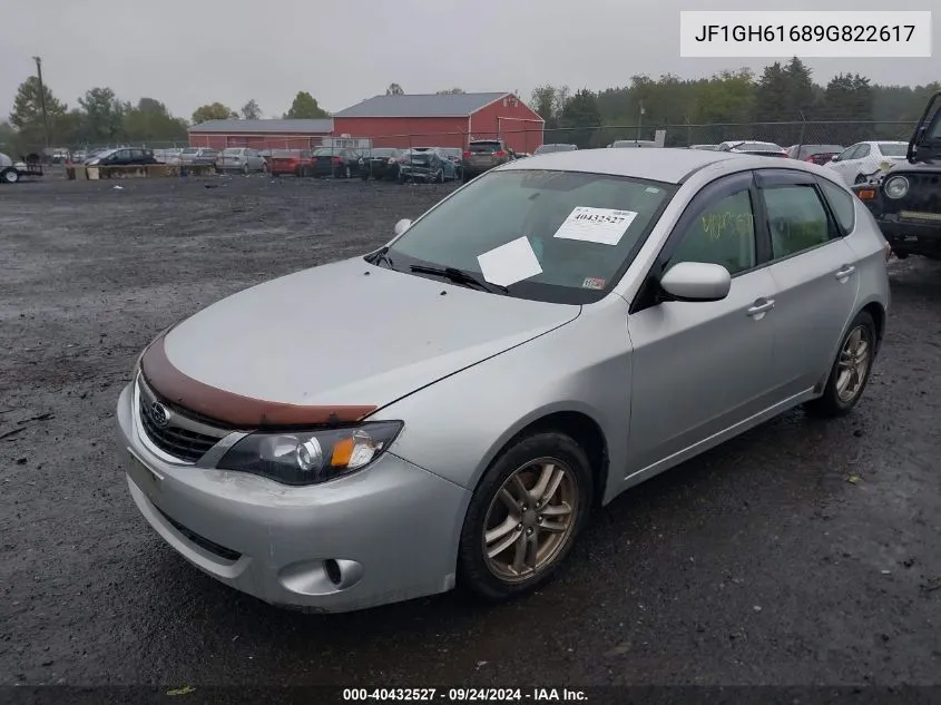 2009 Subaru Impreza 2.5I VIN: JF1GH61689G822617 Lot: 40432527