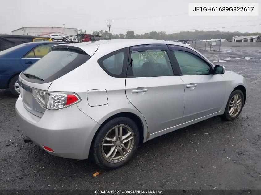 2009 Subaru Impreza 2.5I VIN: JF1GH61689G822617 Lot: 40432527