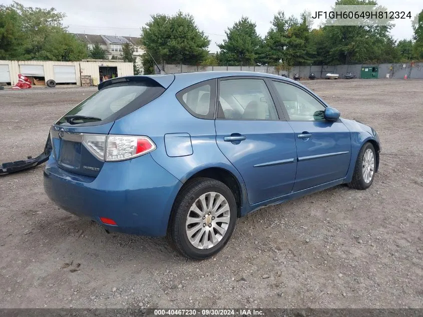 2009 Subaru Impreza 2.5I Premium VIN: JF1GH60649H812324 Lot: 40467230