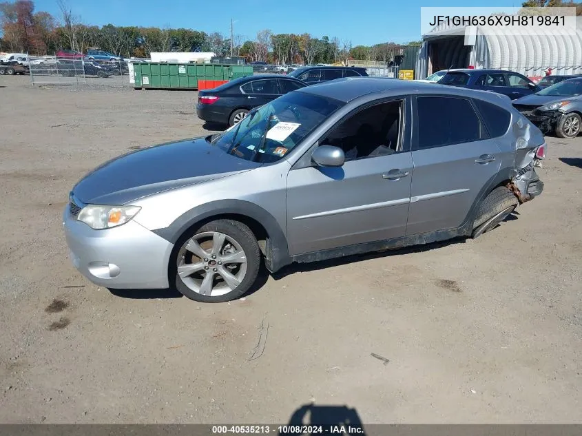 2009 Subaru Impreza Outback Sport VIN: JF1GH636X9H819841 Lot: 40535213