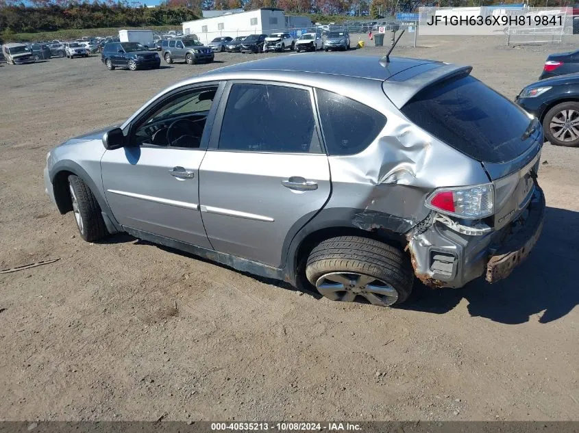 2009 Subaru Impreza Outback Sport VIN: JF1GH636X9H819841 Lot: 40535213