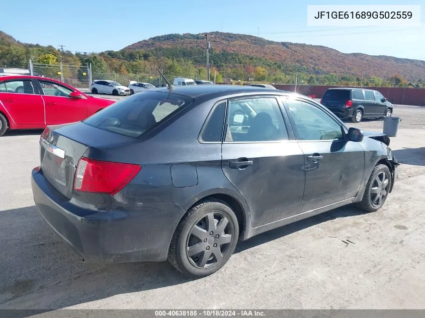 2009 Subaru Impreza 2.5I VIN: JF1GE61689G502559 Lot: 40638185