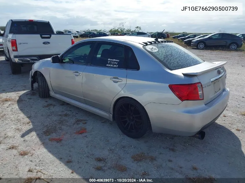 2009 Subaru Impreza Wrx VIN: JF1GE76629G500739 Lot: 40639073