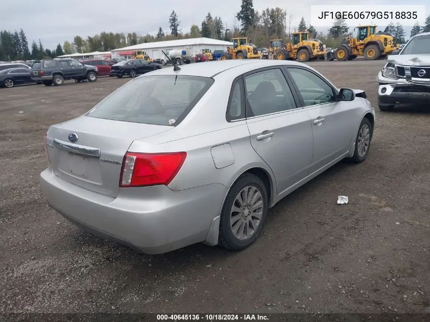 2009 Subaru Impreza 2.5I VIN: JF1GE60679G518835 Lot: 40645136