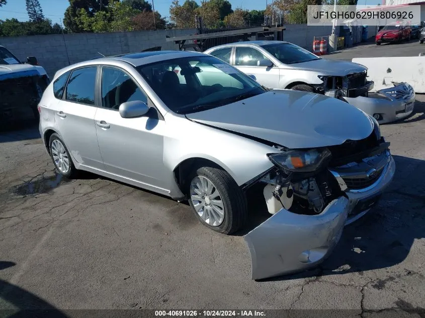 2009 Subaru Impreza 2.5I VIN: JF1GH60629H806926 Lot: 40691026